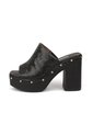 Sandalia Tacon Alto Cuadrado Mule Piton Negro Vizzano de Vizzano