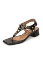 Sandalia Tacon Bajo Cuadrado Napa Imperiale Negro Vizzano de Vizzano