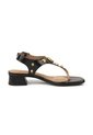 Sandalia Tacon Bajo Cuadrado Napa Imperiale Negro Vizzano de Vizzano