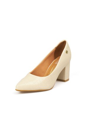 TACON MEDIO VERNIZ CROCO MARFIL VIZZANO