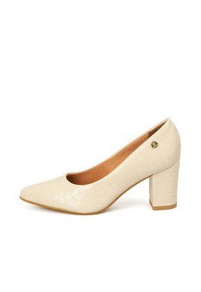 TACON MEDIO VERNIZ CROCO MARFIL VIZZANO