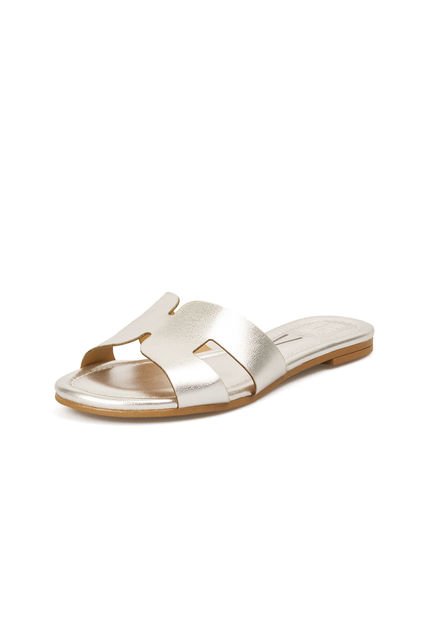 SANDALIA PLANA PLATA VIZZANO
