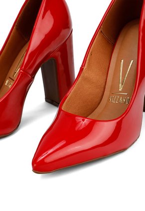 Tacón Alto Rojo Vizzano Verniz Premium
