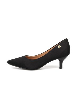 Tacon Medio Stiletto Camurca Flex Negro Vizzano