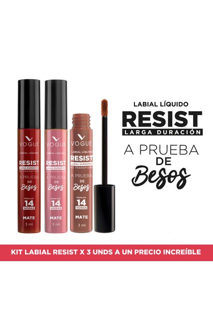 Combo Labiales Mate Vogue X 3 Und