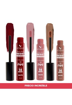 Combo Labiales Mate Vogue X 3 Und