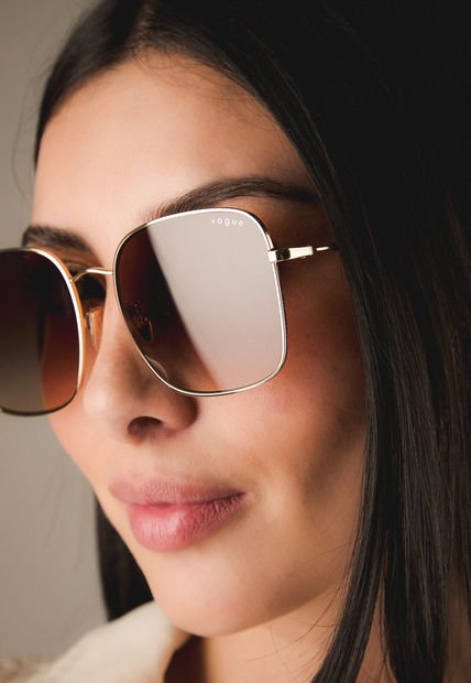 Gafas de Sol Dorado-Marrón Vogue