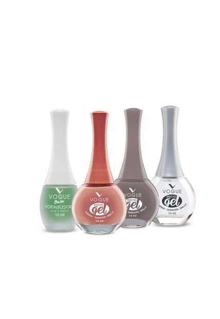 Kit Vogue Nude 3 Esmaltes + 1 Brillo