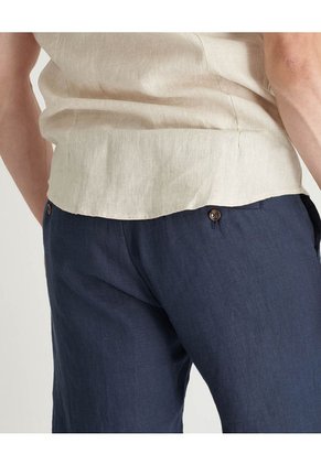 Camisa De Lino Manga Corta MVHCALUBEIGES Beige