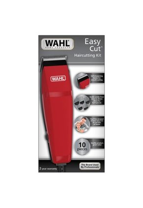 CORTADORA EASY CUT 10 PIEZAS ROJA WAHL CASERA