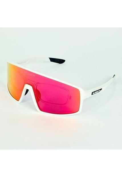 GAFA CICLISMO Y DEPORTES WANDERTH WIND DE UN SOLO LENTE DE COLOR BLANCO-NARANJA