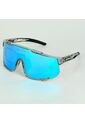 GAFA CICLISMO Y DEPORTES WANDERTH GIRO DE UN SOLO LENTE DE COLOR PLATEADO-AZUL de Wanderth