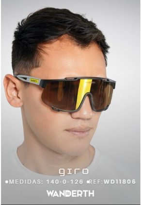 GAFA CICLISMO Y DEPORTES WANDERTH GIRO DE UN SOLO LENTE DE COLOR NEGRO-ROSA