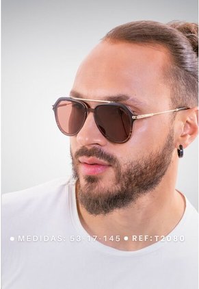 GAFAS DE SOL UNISEX WANDTHER FILTRO UV400 CON LENTES POLARIZADOS DORADO-MARRON-T2080
