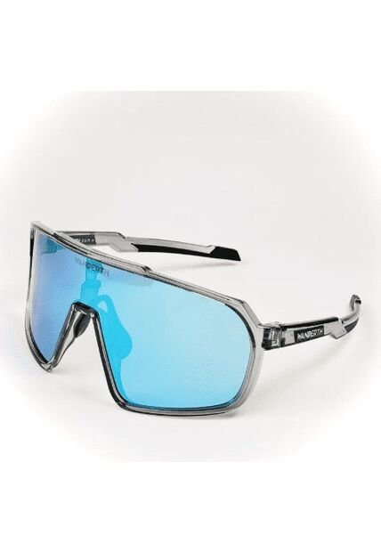 GAFA CICLISMO Y DEPORTES WANDERTH STRENGTH DE UN SOLO LENTE DE COLOR PLATEADO-AZUL