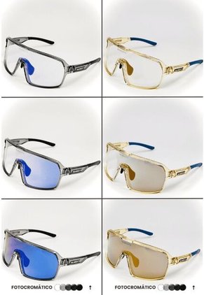 GAFA CICLISMO Y DEPORTES WANDERTH TIME RICE 2 DE UN SOLO LENTE FOTOCROMATICO DORADO-AZUL