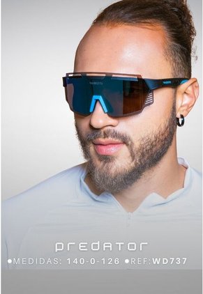 GAFA CICLISMO Y DEPORTES WANDERTH PREDATOR BLANCO-AZUL FOTOCROMATICAS