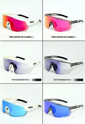 GAFA CICLISMO Y DEPORTES WANDERTH GIRO 2 BLANCO-NEGRO FOTOCROMATICAS