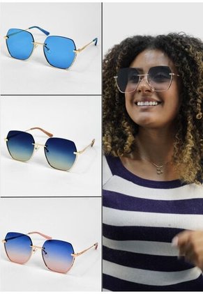 GAFAS DE SOL UNISEX WANDERTH FILTRO UV400 CON LENTES POLARIZADOS -CELESTE-DORADO-JS8563