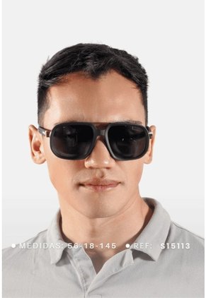 GAFAS DE SOL UNISEX WANDERTH FILTRO UV400 CON LENTES POLARIZADOS-DORADO-NEGRO-S15113