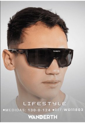 GAFA CICLISMO Y DEPORTES WANDERTH LIFESTYLE DE UN SOLO LENTE DE COLOR AZUL-VERDE