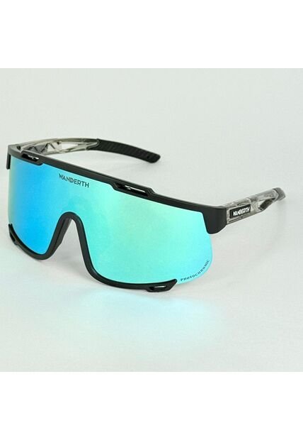 GAFA CICLISMO Y DEPORTES WANDERTH GIRO DE UN SOLO LENTE FOTOCROMANTICO TRANSPARENTE-AZUL