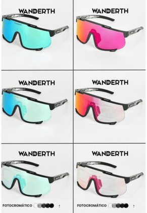 GAFA CICLISMO Y DEPORTES WANDERTH GIRO DE UN SOLO LENTE FOTOCROMANTICO TRANSPARENTE-AZUL
