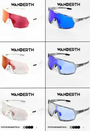 GAFA CICLISMO Y DEPORTES WANDERTH SPACE DE UN SOLO LENTE FOTOCROMANTICO PLATEADO-AZUL