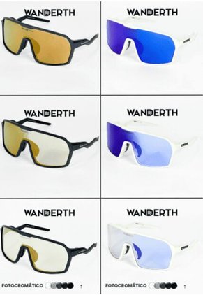 GAFA CICLISMO Y DEPORTES WANDERTH STRONG DE UN SOLO LENTE FOTOCROMANTICO BLANCO-AZUL