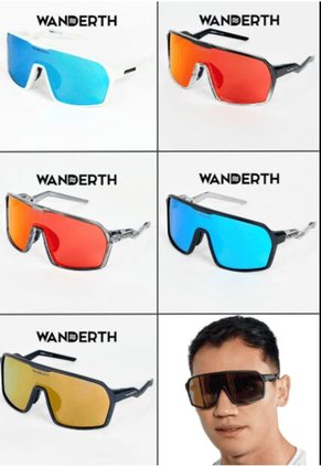 GAFA CICLISMO Y DEPORTES WANDERTH STRONG DE UN SOLO LENTE DE COLOR PLATEADO-NARANJA