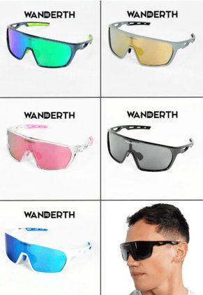 GAFA CICLISMO Y DEPORTES WANDERTH LIFESTYLE DE UN SOLO LENTE DE COLOR NEGRO