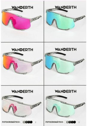 GAFA CICLISMO Y DEPORTES WANDERTH GIRO DE UN SOLO LENTE FOTOCROMANTICO PLATEADO-AZUL