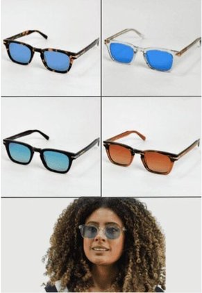 GAFAS DE SOL UNISEX WANDERTH FILTRO UV400 CON LENTES POLARIZADOS-NEGRO-CELESTE-XH23006A