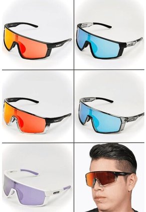 GAFA CICLISMO Y DEPORTES WANDERTH BLAZE RUN DE UN SOLO LENTE DE COLOR NEGRO-TRANSPARENTE