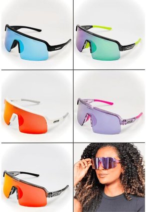 GAFA CICLISMO Y DEPORTES WANDERTH TIME RICE DE UN SOLO LENTE DE COLOR NEGRO-AZUL