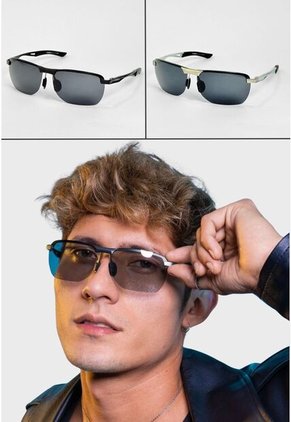 GAFAS DE SOL UNISEX WANDTHER FILTRO UV400 CON LENTES POLARIZADOS NEGRO-GRIS-6303