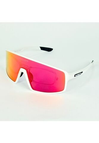 GAFA CICLISMO Y DEPORTES WANDERTH WIND DE UN SOLO LENTE DE COLOR BLANCO-NARANJA Wanderth