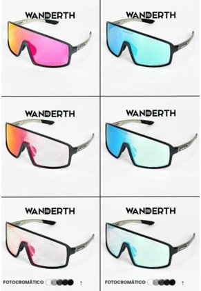 GAFA CICLISMO Y DEPORTES WANDERTH WIND DE UN SOLO LENTE FOTOCROMANTICO PLATEADO-AZUL