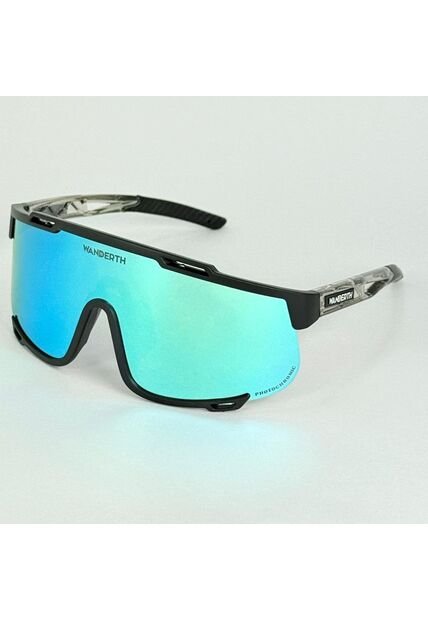 GAFA CICLISMO Y DEPORTES WANDERTH GIRO DE UN SOLO LENTE FOTOCROMANTICO TRANSPARENTE-AZUL