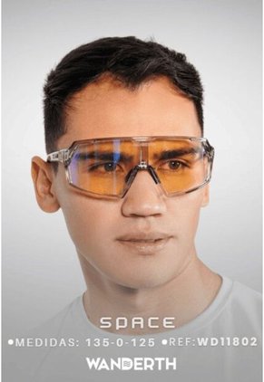 GAFA CICLISMO Y DEPORTES WANDERTH SPACE DE UN SOLO LENTE DE COLOR GRIS-NARANJA