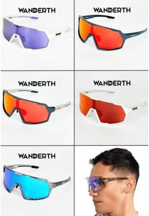 GAFA CICLISMO Y DEPORTES WANDERTH SPACE DE UN SOLO LENTE DE COLOR BLANCO-NARANJA