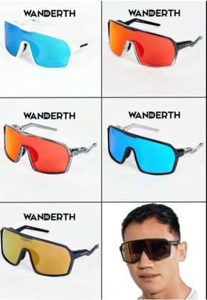 GAFA CICLISMO Y DEPORTES WANDERTH STRONG DE UN SOLO LENTE DE COLOR PLATEADO-NARANJA