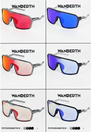 GAFA CICLISMO Y DEPORTES WANDERTH STRONG DE UN SOLO LENTE FOTOCROMANTICO PLATEADO-NARANJA