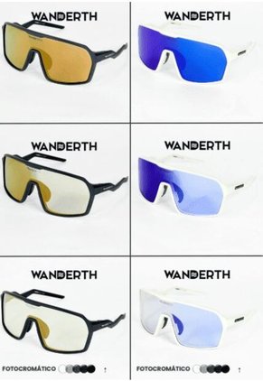 GAFA CICLISMO Y DEPORTES WANDERTH STRONG DE UN SOLO LENTE FOTOCROMANTICO BLANCO-AZUL