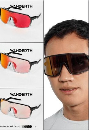 GAFA CICLISMO Y DEPORTES WANDERTH STRONG DE UN SOLO LENTE FOTOCROMANTICO NEGRO-NARANJA