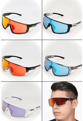 GAFA CICLISMO Y DEPORTES WANDERTH BLAZE RUN DE UN SOLO LENTE DE COLOR NEGRO-TRANSPARENTE