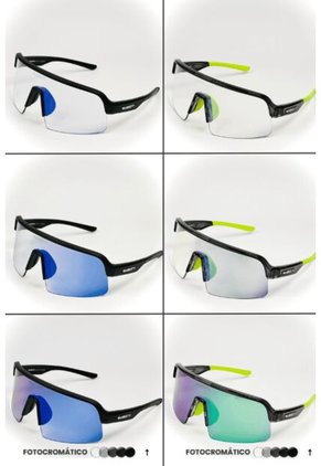 GAFA CICLISMO Y DEPORTES WANDERTH TIME RICE DE UN SOLO LENTE FOTOCROMANTICO NEGRO-VERDE