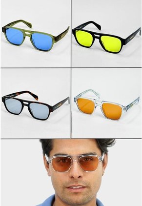 GAFAS DE SOL UNISEX WANDTHER FILTRO UV400 CON LENTES POLARIZADOS TRANSPARENTE-NARANJA-1801