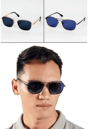 GAFAS DE SOL UNISEX WANDERTH FILTRO UV400 CON LENTES POLARIZADOS-DORADO-AZUL-S15112