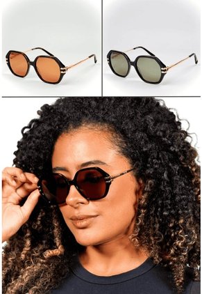 GAFAS DE SOL UNISEX WANDERTH FILTRO UV400 CON LENTES POLARIZADOS-NEGRO-DORADO-2865